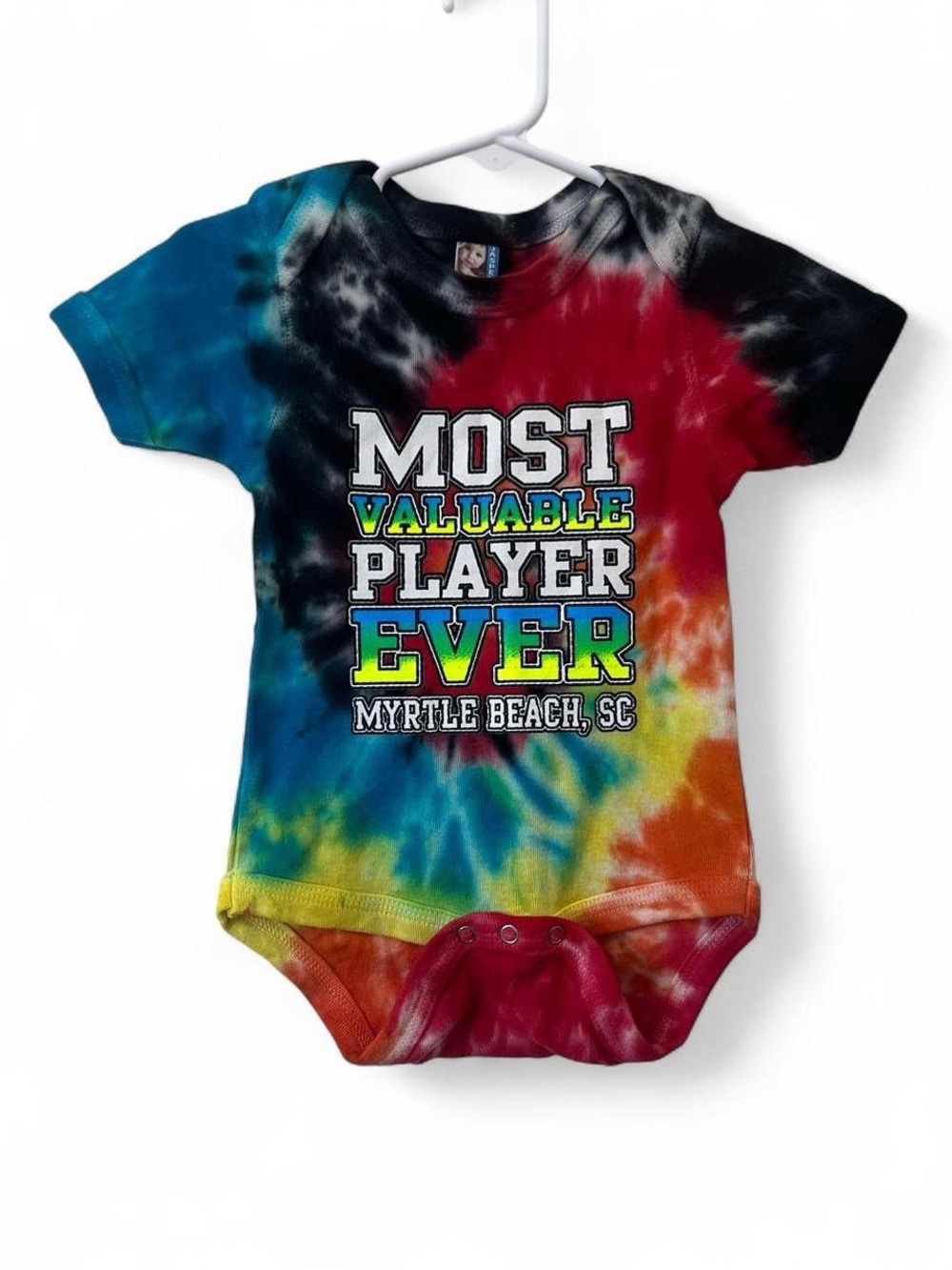 12M Unisex Infant Baby Myrtle Beach Souvenir One Piece Tie Dye Onesie Bodysuit